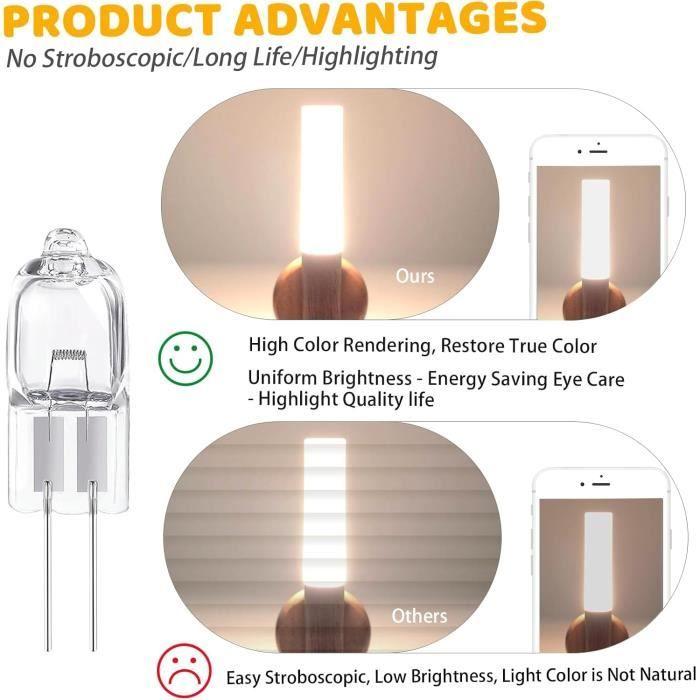 Ampoule Halogène G4 - JOPHEK - 12V 20W - Blanc Chaud - 300 Lumens - Gradable