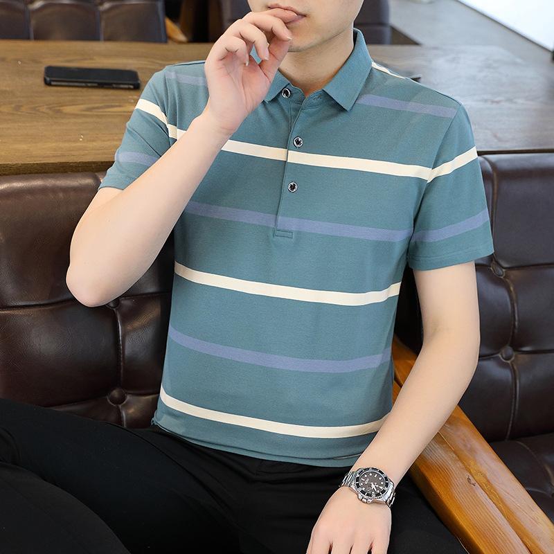 

Men s Summer Casual Half-sleeve T-shirt Men s Lapel Polo Shirt Short Sleeve T-shirt XXXXL