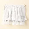 Delicate Lace Window Drapes For 1/12 Dollhouses Includes Two Removable Fabric Ties Perfect For Tiny Home Displays
