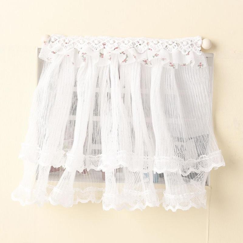 Delicate Lace Window Drapes For 1/12 Dollhouses Includes Two Removable Fabric Ties Perfect For Tiny Home Displays