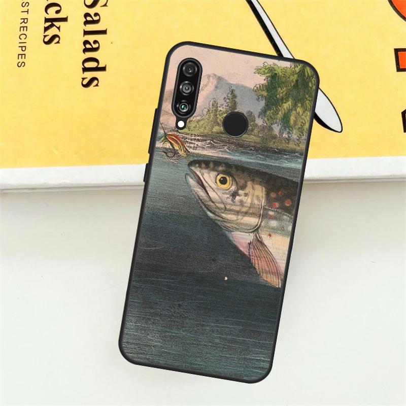Trout Fishing Case For Huawei P30 P20 P40 Lite Nova 11 Pro 9 10 SE 5T 3i 7i 11i Y60 Y70 Y90 Y61 Y91 Cover
