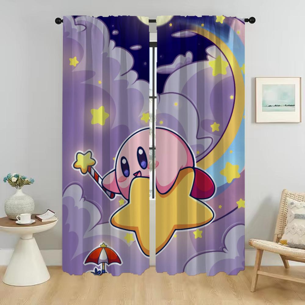 

Kirbyes Curtains for Living Room Curtain Partition Kitchen Curtains 2 Pieces Tulle for Bedroom Halloween Decoration Shades Child W50xH70cmx2pcs-CL