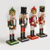 Collectible 25cm Wood Nutcrackers Figurine Handmade Tabletop Decoration Stylish Desktop Statue Ornament for Party Use