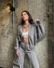 2025 Women's Solid Color Zip Cardigan Sweatshirt - Casual Spring Fashion