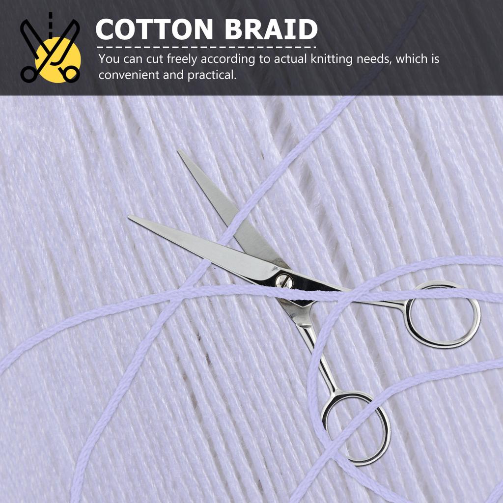 Cotton Cord Soft Knitting String DIY Craft Rope Handmade Braided Easy Clean Durable Long Lasting Fun Gift Idea