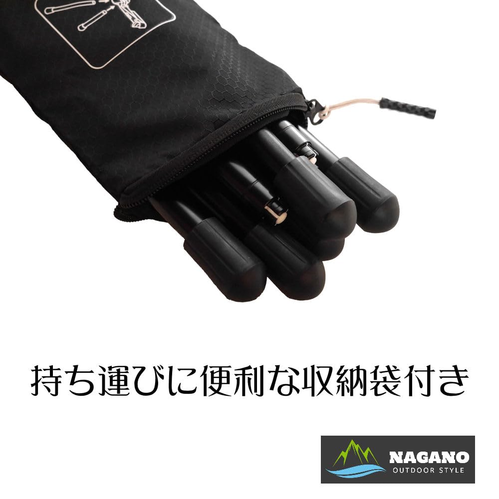 Nagano Outdoor Style Outdoor Bed Cot Legs, Set of 12, Compatible with Helinox Cot One Convertible, Includes Original Storage Bag (12)