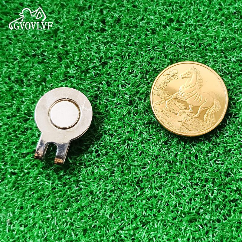 Removable Golf Ball Marker Year of the Golden Horse With Magnetic Hat Cap Clips Golf Accessories Gift For Golfers Golf Lover 5