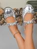 2025 Retro Round Toe Bowknot Strap Flats - Spring/Autumn Elegant Women's Shoes