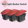 Non Light 2/3/6Pin SPST/SPDT/DPDT 12V 20A Rocker Switch No Light Pollution Waterproof IP66 for Car Boat Truck Yacht Motorcycle