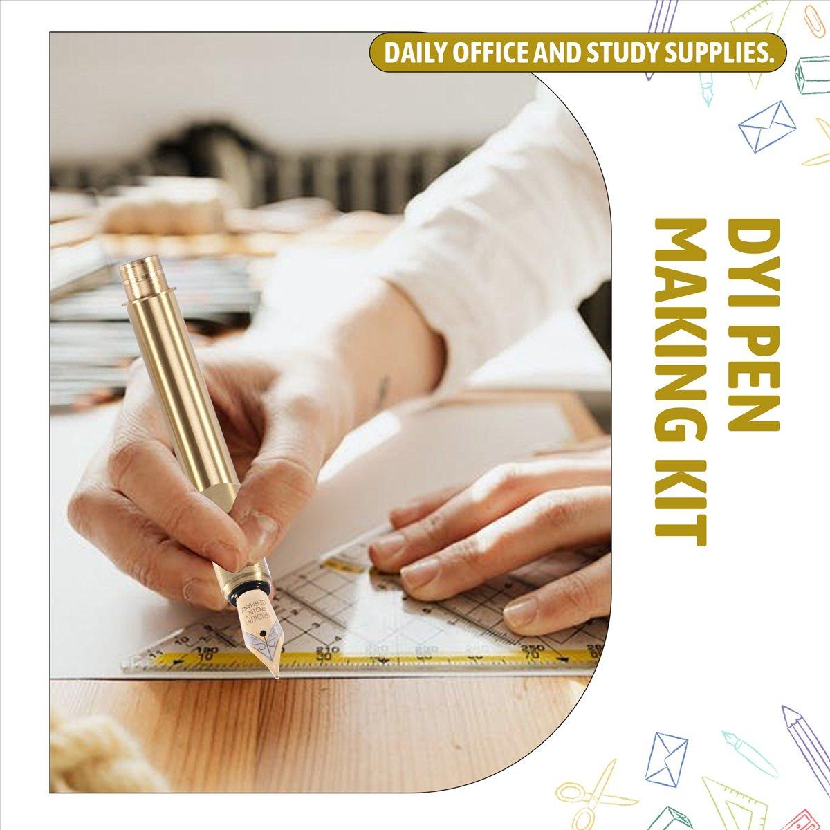 

BHBL Woodturning Pen Kit with Refill Copper Turning Supplies for DIY Making Classroom Supplies, Teacher Student Gifts China Mainland