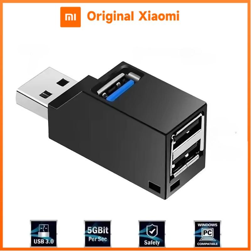 Xiaomi USB 3.0/2.0 HUB Adapter Extender Mini Splitter Box 1 To 3 Ports High Speed USB 2.0 For PC Laptop U Disk Card Reader