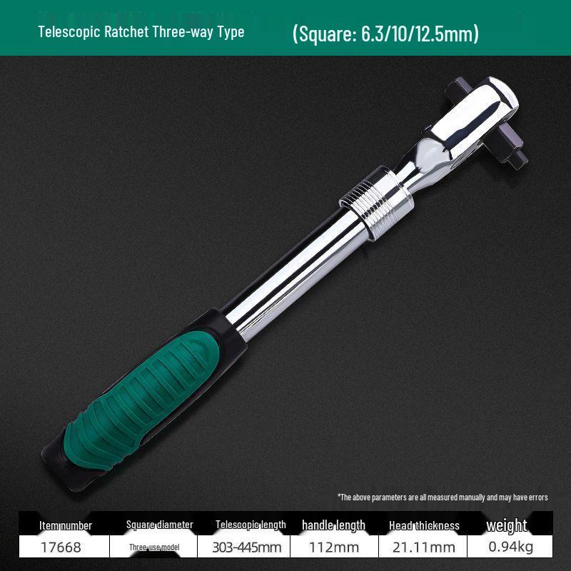 Teleskopische Ratsche Verlängerungsstange - 72 Zähne Schnell Drehmomentschlüssel für Autoreparatur