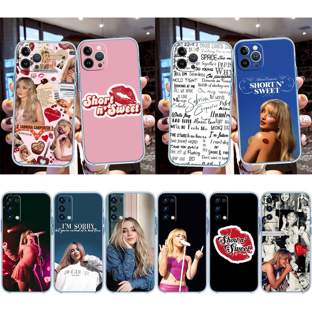 RP65 Sabrina Carpenter Transparent Phone Case for Motorola Moto Edge 20 30 40 50 S30 Fusion Ultra Pro Neo Lite + G200 G23