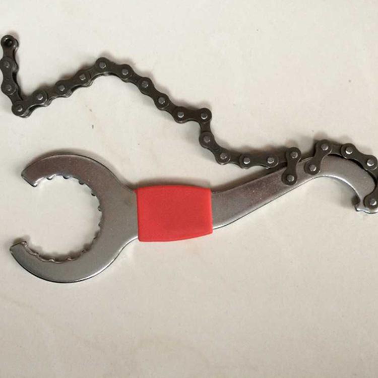 Multifunctional Bicycle Bottom Bracket and Flywheel Repair Tool Wrench красный