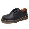 First Layer, Low-top Small Leather Shoes, Women's Genuine Leather, Crazy Horse Black Large-size Short Boots, Round Head, Men's and Women's Casual Tool