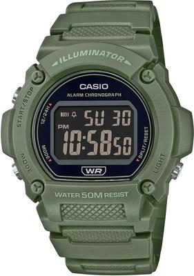 Standard Digital Wristwatch Moss Green Overseas Model W-219HC-3BV Men's