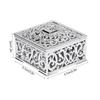 12Pcs European Style Hollow Square Candy Box Container Sugar Box Wedding SuppliesSilver