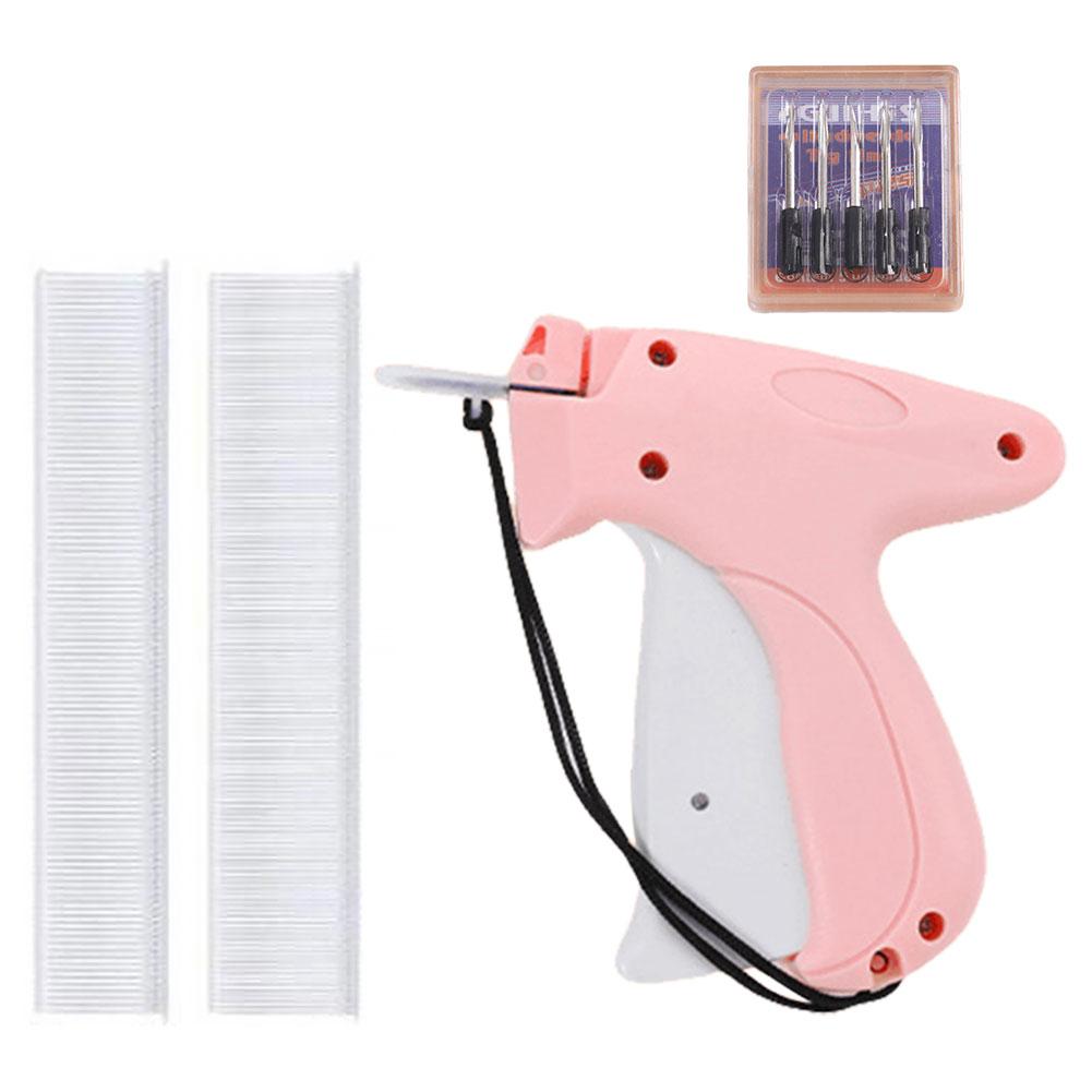 

Мини-пистолет для подгибки стежка Инструмент для микро-тегирования стежка Быстрый швейный пистолет для одежды розовый