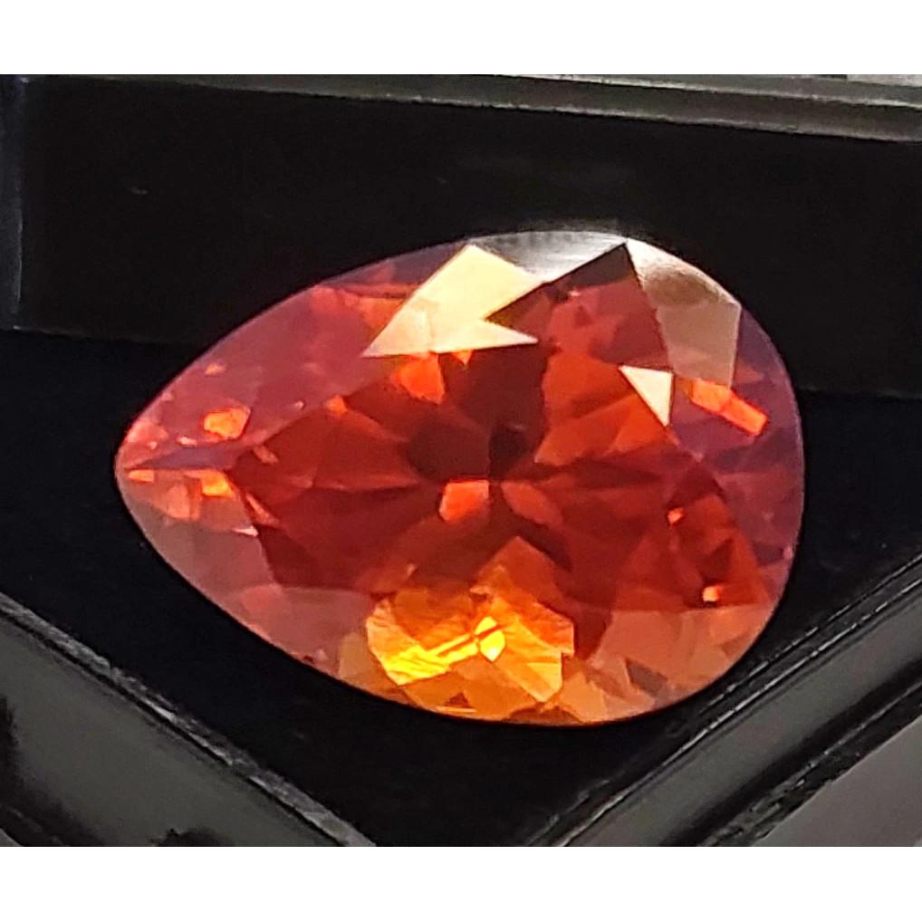Pear Cut Natural Mexican Fire Opal 17-19 Ct Fabulous Certified Loose Gemstone