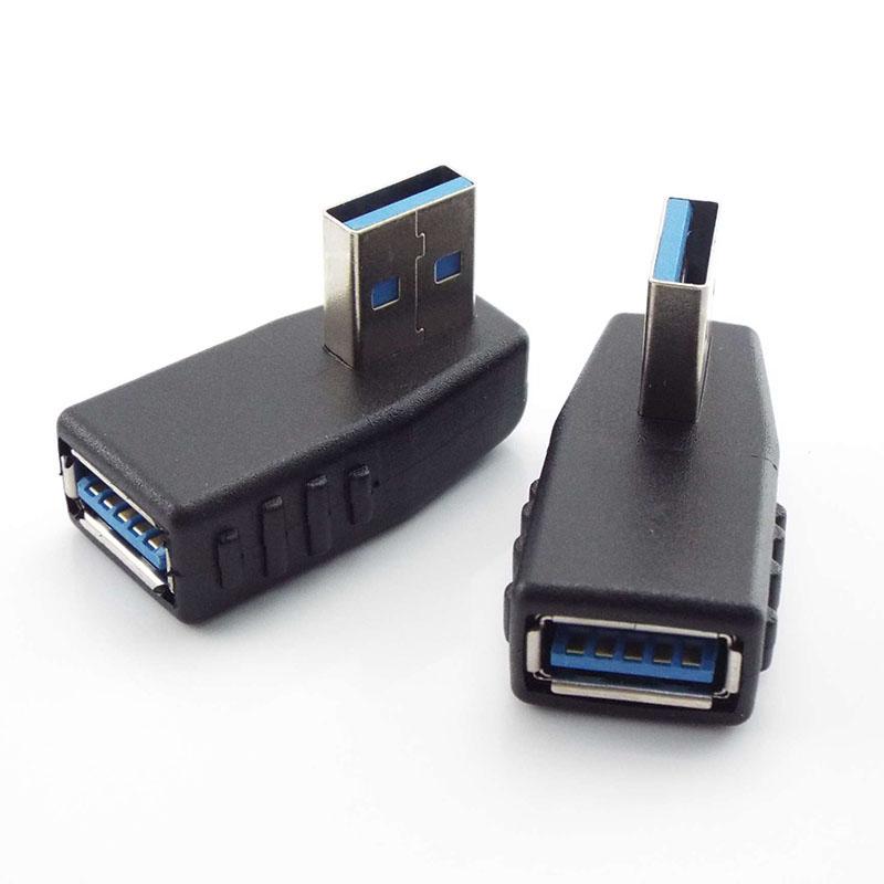 90 Angle Usb 3.0 Type A Male To Female M/F Adapter Connector Converter Extender Plug For Laptop Pc Left/Right/Up/Down
