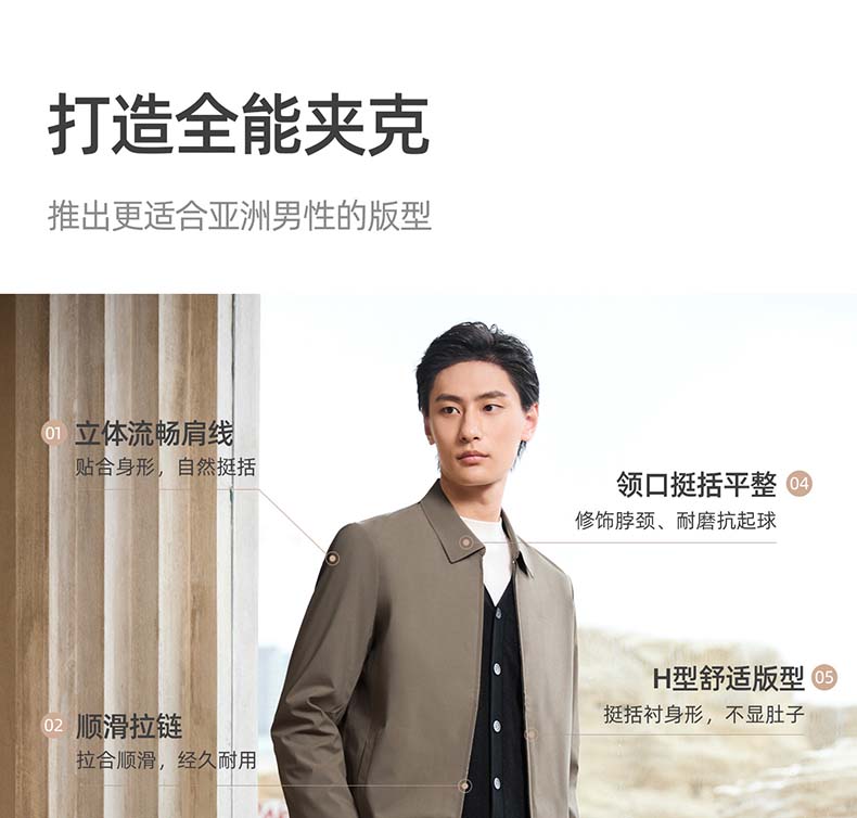 Langdeng men's lapel executive jacket jacket