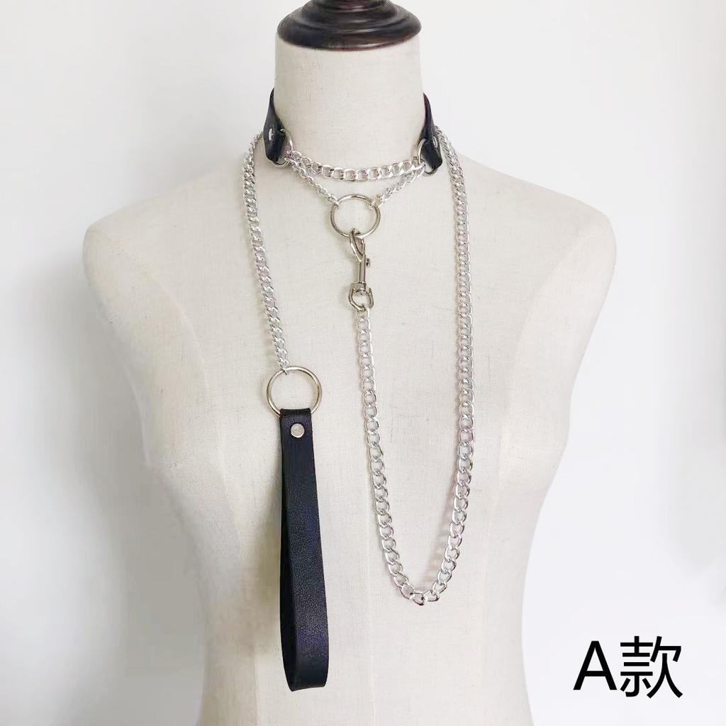 Fashion Punk Gothic Vintage Necklace Leather Collar Gothic Heart Pendants