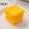 Cheese Sensory Toy Simulated Squeeze Unbreakable Stress Relief Slow Rising Decompression Block Fidget Simulation Food Pinch Square
