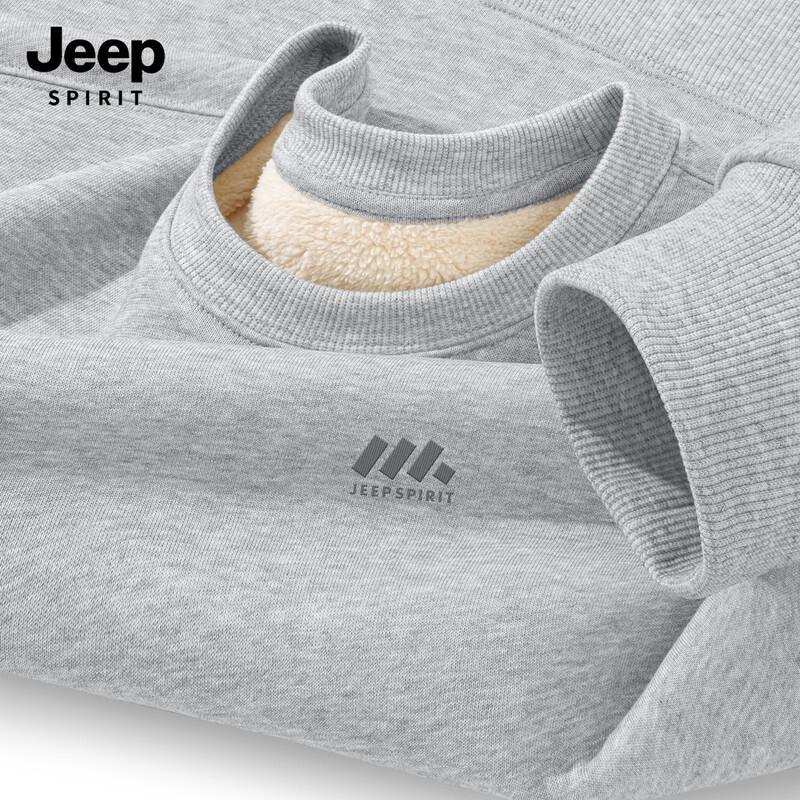 JEEP SPIRIT Men's Loose Fit Fleece Lined Sweatshirt