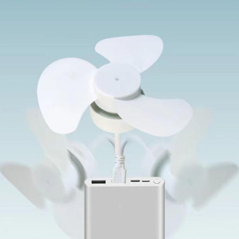 1 stk Mini Bærbar Køleventilator USB Fleksibel Ventilator USB-drevet til Powerbank Laptop PC AC Oplader