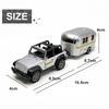 1:64 Alloy Diecast Pickup Caravan Car Model Classic Pull Back Car Miniature Vehicle Replica For Collection Gift