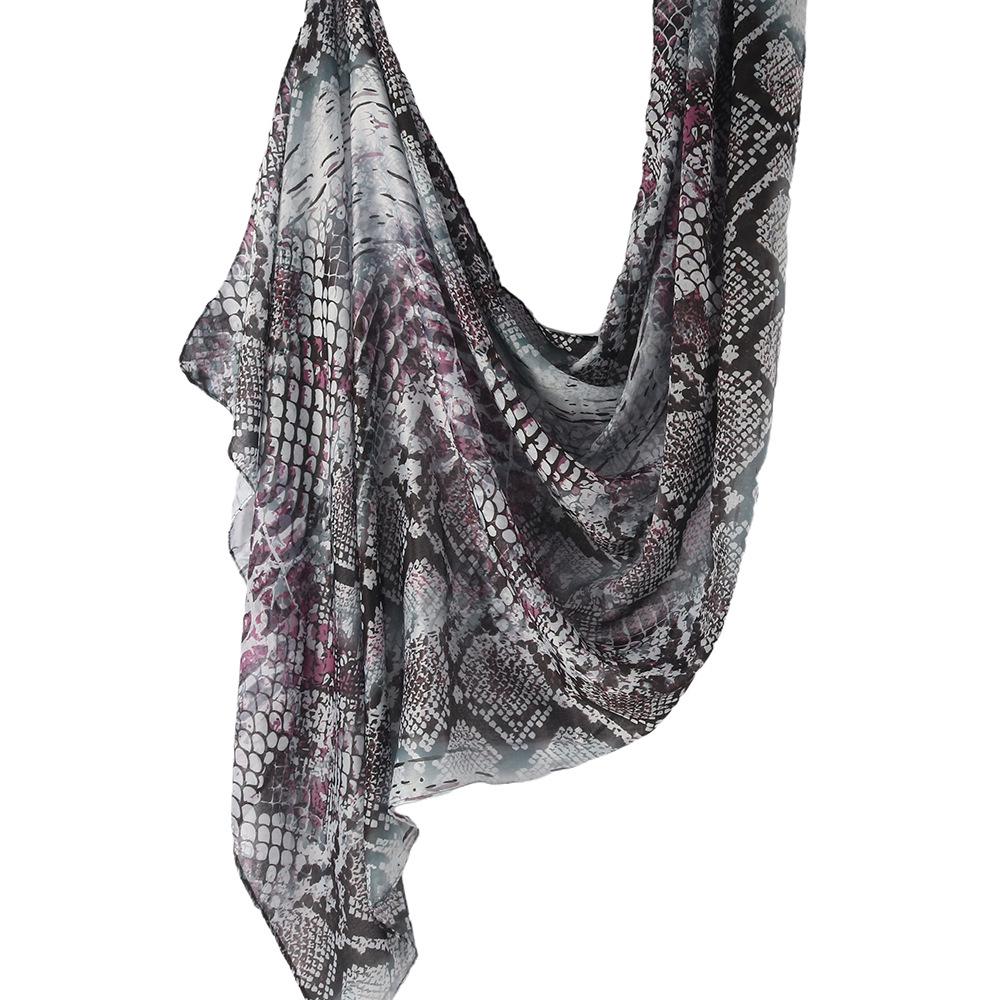 "Ethnic Watercolor Modal Cotton Shawl Satin Print Scarf for Women"