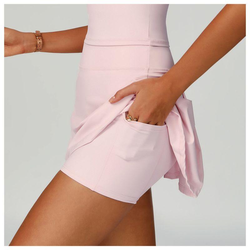 Fashion Waist-Turning Sports Short Skirt Fashion Tape Nude Feel Summer Short Skirt with Pockets for Women