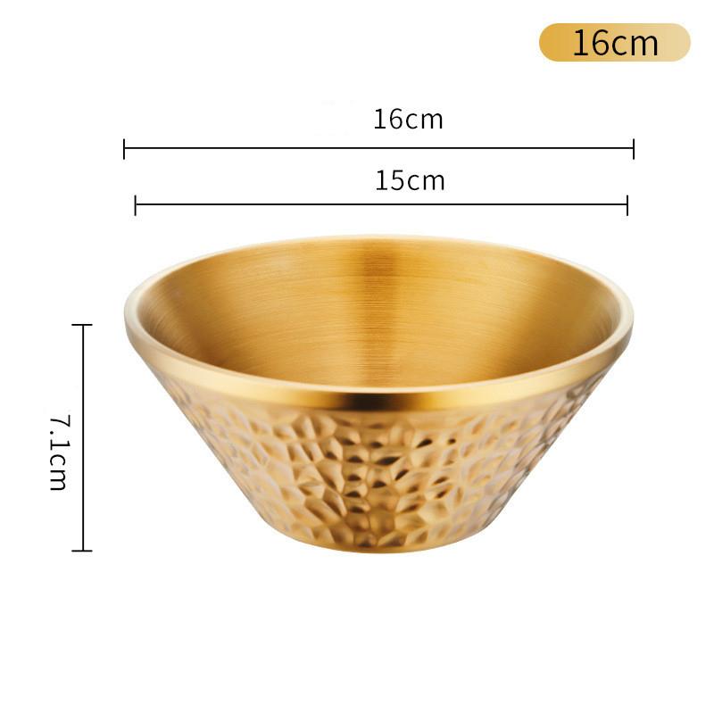 Creative Korean Stainless Steel Ramen Noodle Bowl Tableware for Salad Fruit Mixing Bowls Double Layer Heat insulation