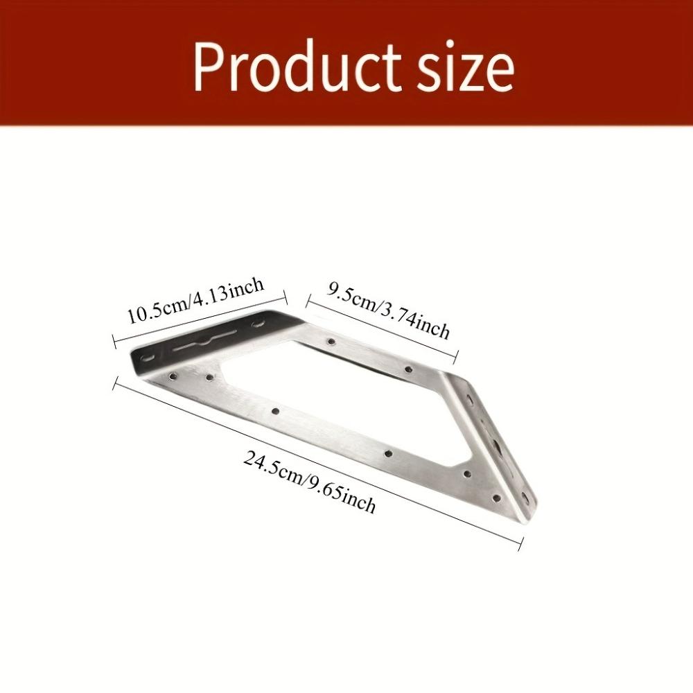 6 Stück dreieckige Edelstahlwinkel große Regalwinkel sind sehr gut geeignet für Bücherregale und Regale Regalwinkel