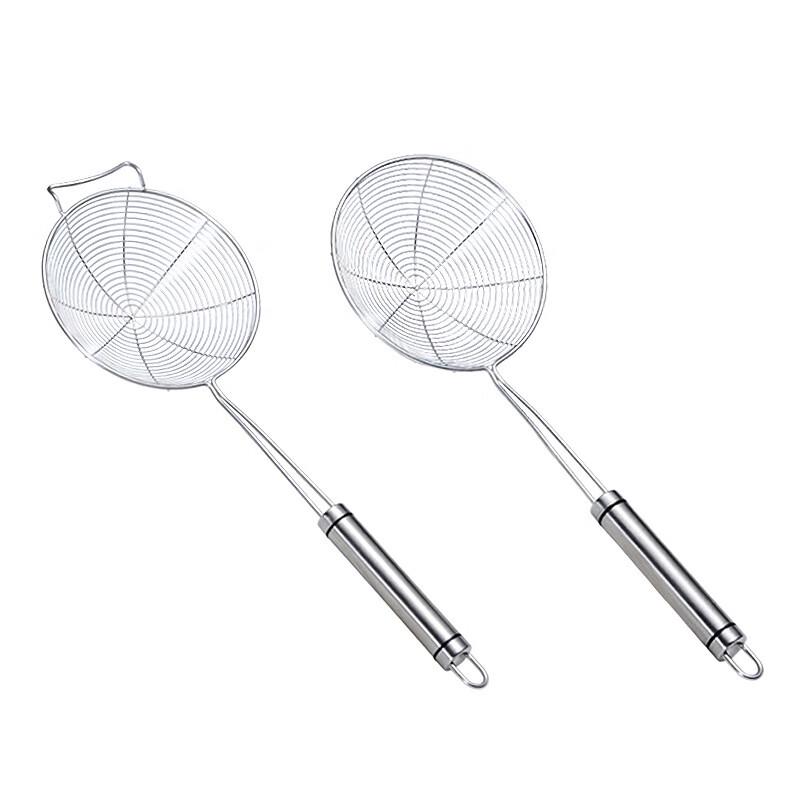 ZISIZ Round Handle Kitchen Skimmer with Hook