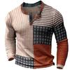 Maglietta vintage a maniche lunghe da uomo con stampa DTG 3D