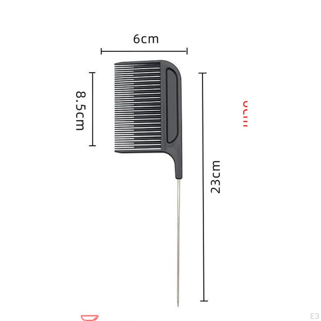 Fine Comb Steel Pin with Stainless Pintail for Sectioning and Styling Tool Barbers Anti Static