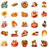 50 Thanksgiving Graffiti Stickers Turkey Apple Pie Fall Harvest Holiday Celebration Decorative Luggage Stickers