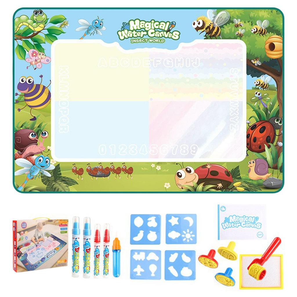 Magics Water Drawing Mat With Reusable Magics Pens Children's Drawing Pad Extra Large Size Repeatable Doodling Painting Mat