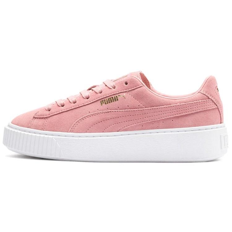 (WMNS) PUMA Suede Platform Pink White Women s 362223-14 EU 39