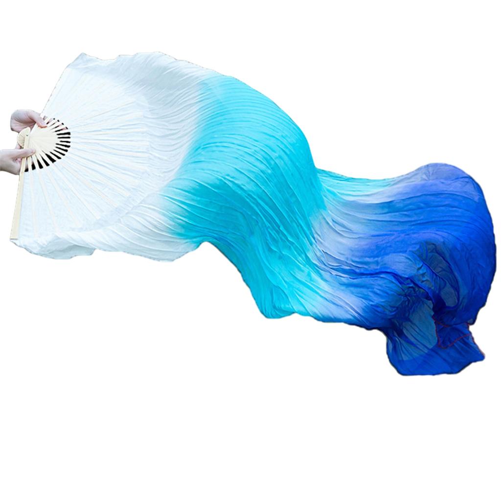 Profesjonalne Wachlarze z Sztucznego Jedwabiu do Tańca Brzucha Elegancki Długi Wachlarz do Tańca dla Entuzjastów Tańca Nauczycieli Uczniów 150cm