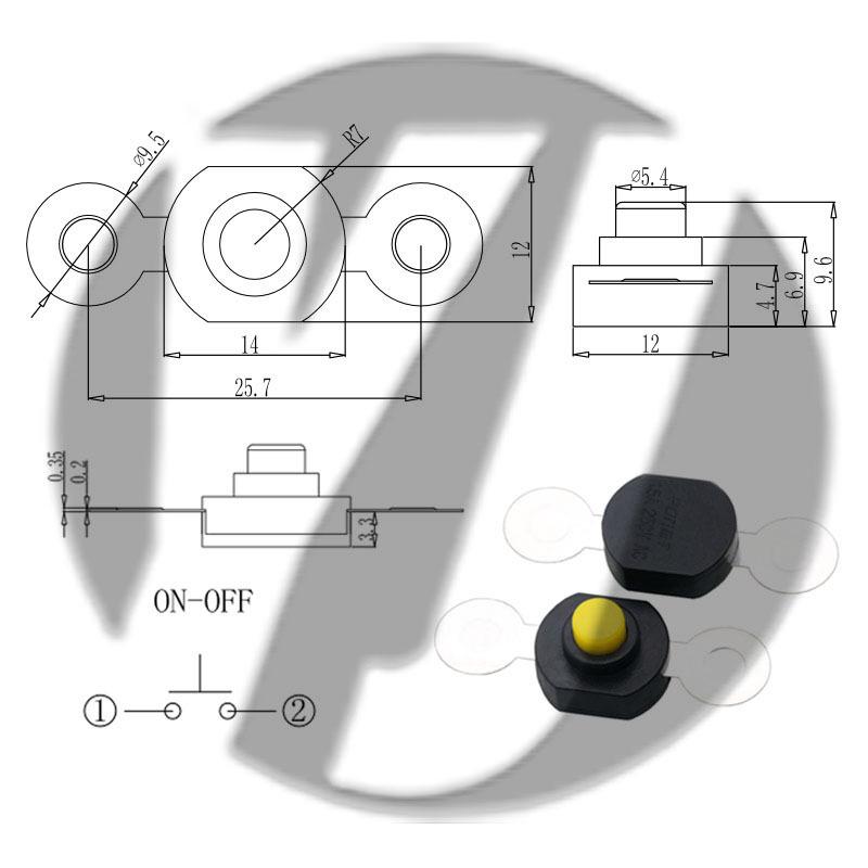 12x12 LED Flashlight Desk Lamp with Self-Locking Power Switch