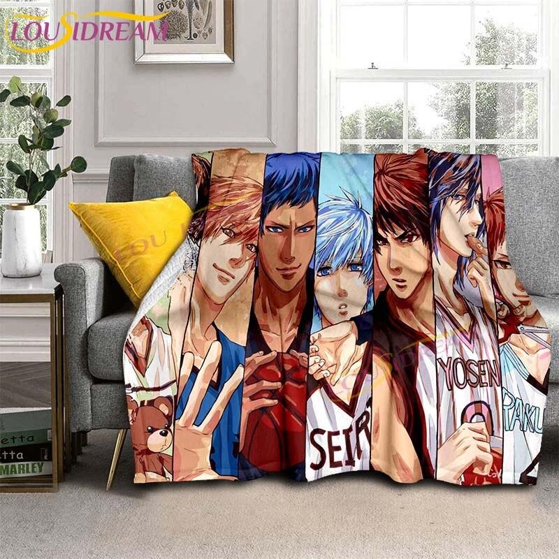 SLAM DUNK Blankets Slam Dunk Sakuraqi Flannel Blankets 3D Cartoon Throw Blankets for Bedroom Sofa Travel Camping Warm Blankets