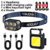 LED Headlamp Flashlight Rechargeable Induction Light Fishing Lamp Light Support White Light Ultra-Light Emergency Climbing Light