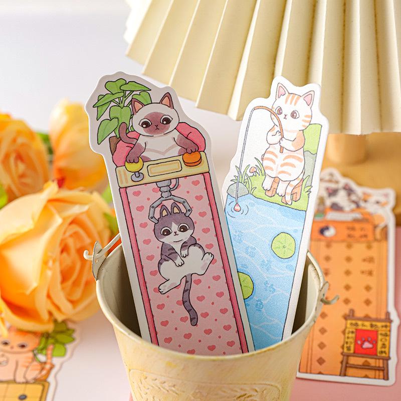 Glitter Cat Bookmark - Cute, Writable, Creative Gift for Students