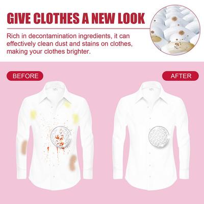 20/40/60PCS Clothes Stain Removal Wipes For Home Deep Clean Tough Stains Color Protect Formula Instant Fabric Cleaning Tools