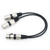 30cm 3-polig XLR Buchse auf 2 männliche XLR Y-Splitter Mikrofon DJ Kabel Konvertierung 2-fach 3-adrig 3p Stecker auf Buchse Adapter 30cm Kabel