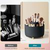 360° Rotating Makeup Organizer - 1pc Plastic Cosmetic Storage With 5 Compartments - Multi-functional Holder For Brushes