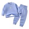 Children's Velvet Sakura Pajama Set: High-Waist, Fleece-Lined, Warm Autumn/Winter Wear for Boys and Girls