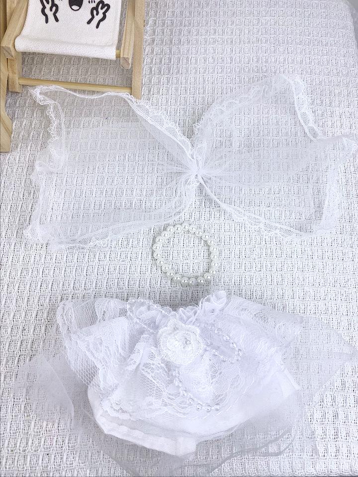 17cm Labubu Doll Formal Wedding Wear: Silicone Couple Suit & Dress - Princess Series